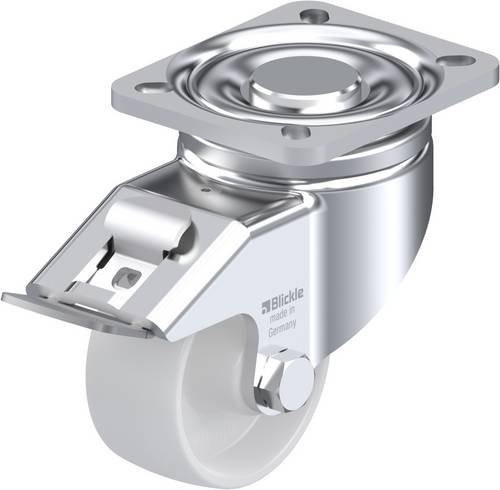 Blickle Lenkrolle LH-PO 82G-FI mit Feststeller in Silber, Rad-Durchmesser: 80 mm, Tragfähigkeit: 230 kg - Bild 1