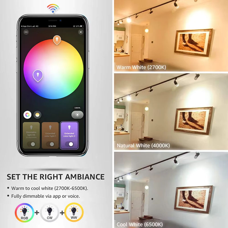 Arteco Smart LED Glühbirne GU10 mit Zigbee und Wifi, RGBW Strahler in Weiß, kompatibel mit Alexa und Google Assistant - Bild 4