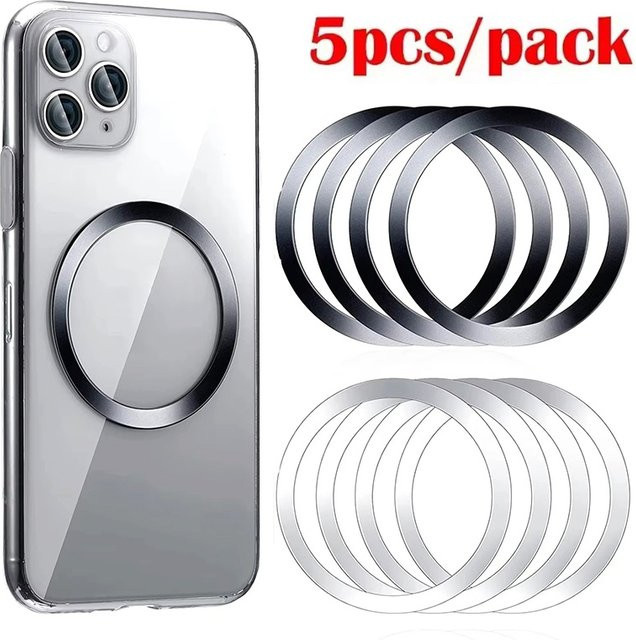 BRYNTHORX Universeller Magnetplattenring aus Edelstahl in Silber für MagSafe Wireless Charger und magnetische iPhone 16/15/14 Autohalterungen - Bild 1