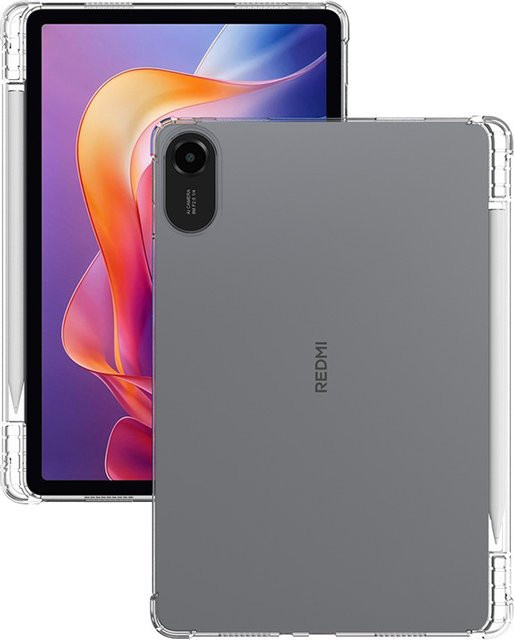 Xiaomi Redmi Pad 2 Case mit Airbag Anti-Drop Schutz und Stifthalter, Transparent, 11 Zoll - Bild 1