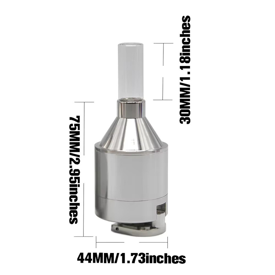 Vmiss Gewürzpulvermühle aus Edelstahl mit Handkurbel und Trichter in Silber - Bild 2