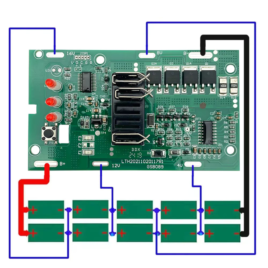 Einhell Power X-Change Ersatzgehäuse für 18V 20V Li-Ion Akkus aus Kunststoff mit PCB-Schutzplatine - Bild 2