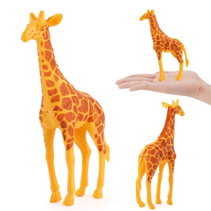 LMKJ 12er Set Realistische Wildtier Modell Figuren mit verschiedenen Tieren wie Löwe, Nilpferd, Tiger und Giraffe in Multicolor für Kinder - Bild 2