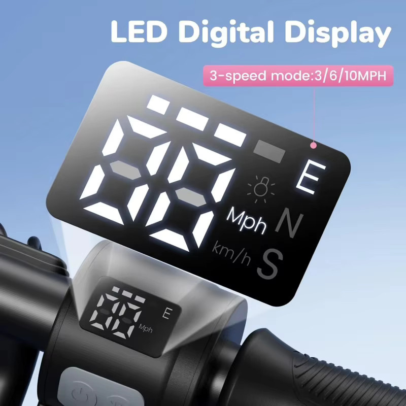 NUANYUN Elektroroller, IK3Pro, LED-Display, 3 Geschwindigkeiten, 3 Höhen, Magnetisches Laden, 150W Motor, Bunte Lichter, ab 6 Jahre - Bild 3