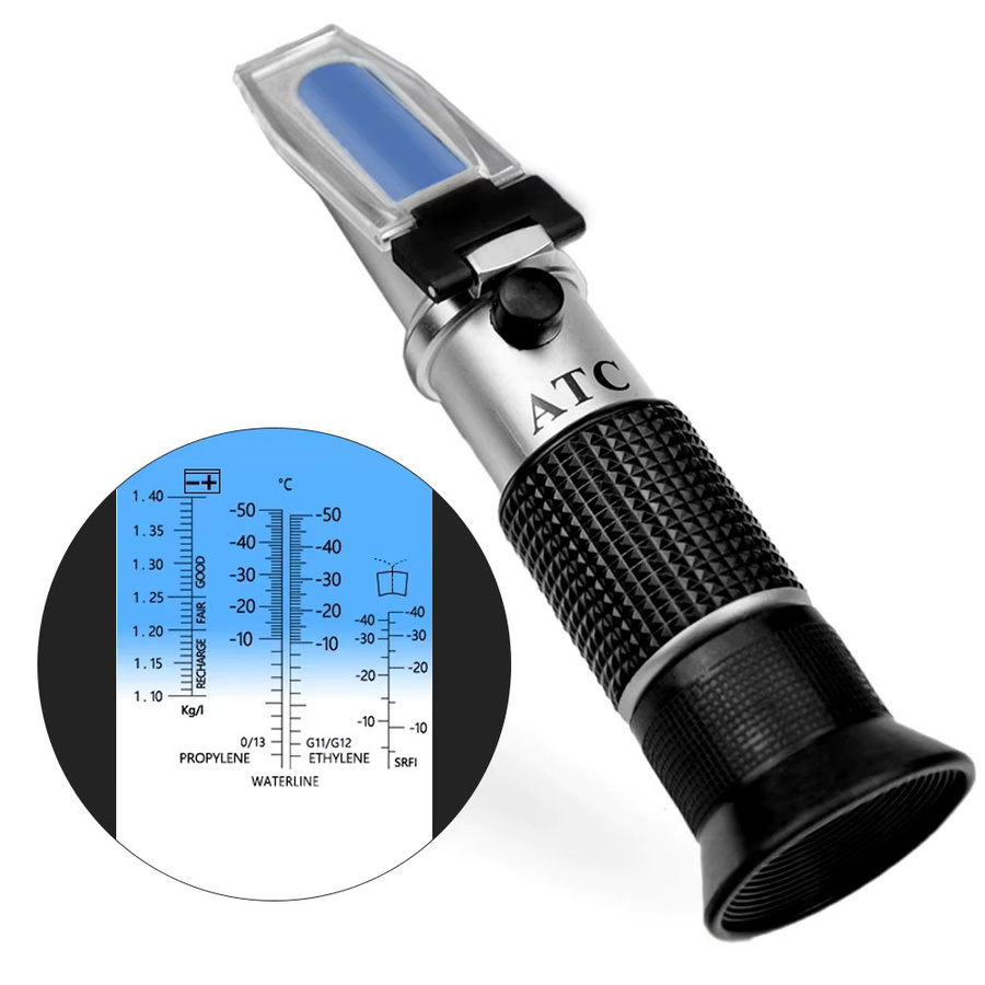 JUANJUAN Handheld Glykol Refraktometer mit ATC zur Messung von Frostschutzmittel, Kühlmittel und Batteriesäure für dein Auto - Bild 2