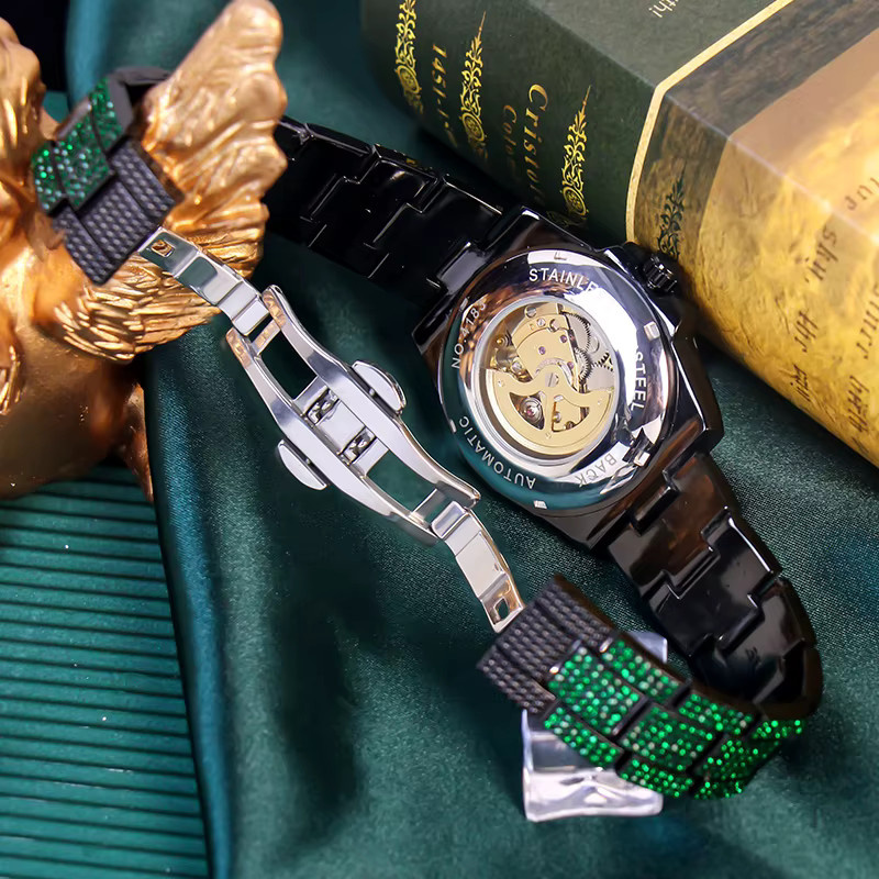 CAROTIF Armbanduhr Automatik, Edelstahl, Grün, Herren - Bild 4