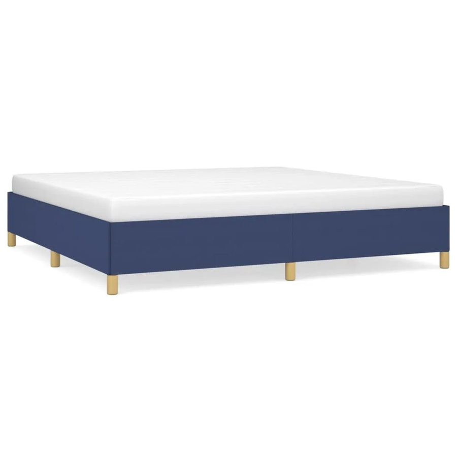 vidaXL Bettgestell gepolstert in Blau aus Stoff, B/T: 200 x 200 cm - Bild 2