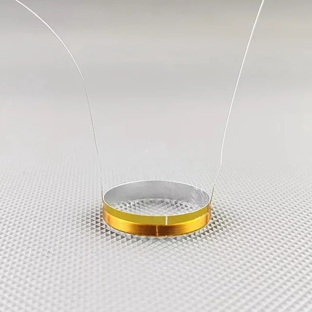 2 Stück Hochtöner-Schwingspule mit Aluminiumrahmen und Aluminiumdrahtspule, Einlagig, 25,5 mm, Gold, 4 Ohm/8 Ohm - Bild 1