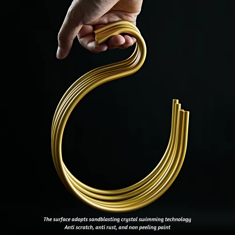 Multiyilego S-Form Organizer-Haken aus Aluminiumlegierung in Gold für Schals, Taschen und Kappen - Bild 2