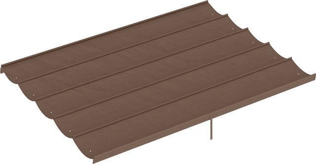 Outsunny Ersatzdach für Pergola mit Wellenstruktur, wasserdichte Schattenabdeckung für Garten und Terrasse, Farbe: Kaffee, B/T: 350 x 260 cm - Bild 1