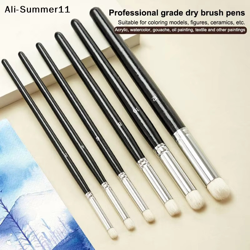 Hj Detailmalpinsel-Set aus Nylon in Schwarz für professionelle Aquarellmalerei und Miniaturen - Bild 2