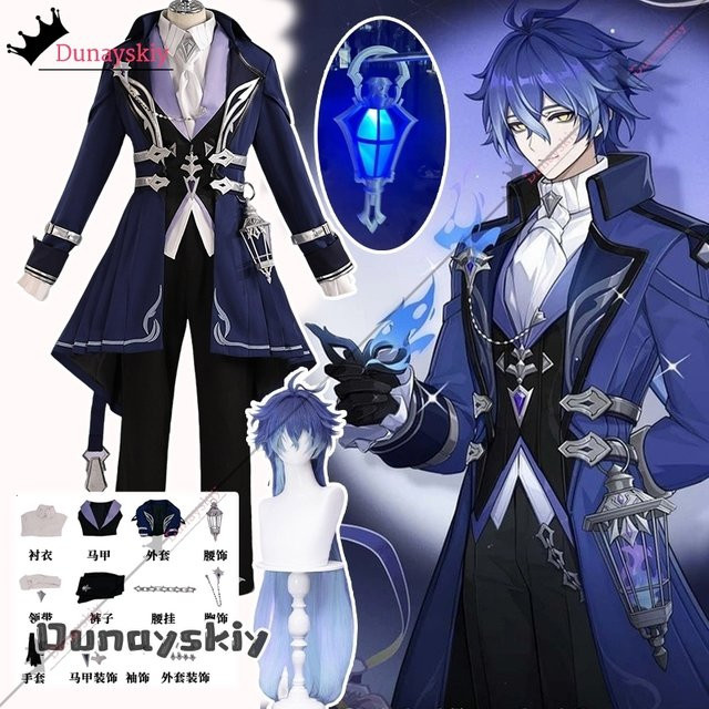 Flins Genshin Impact Ritter Kostüm, Ritterjacke, Umhang, Anzug Set - Bild 1