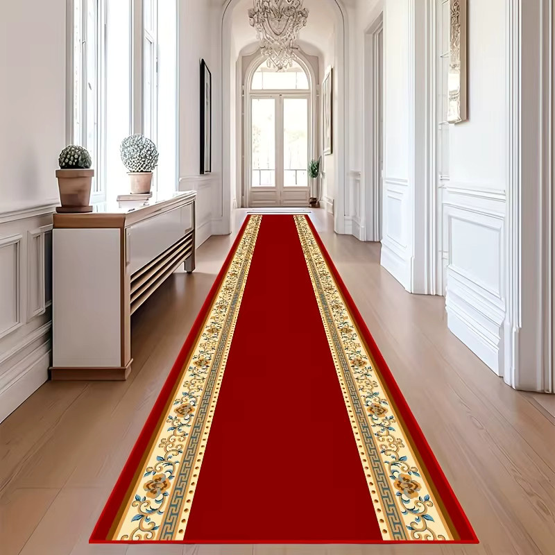 VIKAMA Vintage Flurmatte in Rot im böhmischen Stil für Flur, Wohnzimmer und Schlafzimmer, B/T: 120 x 40 cm - Bild 2