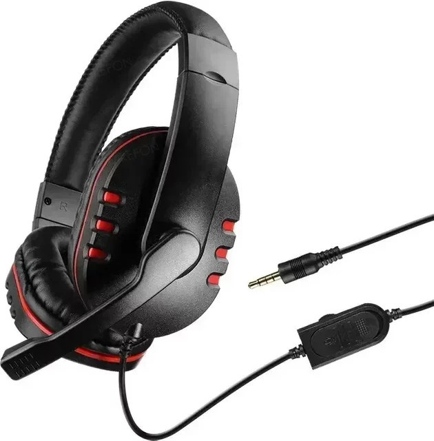 VIKEFON Wired Gaming Headset mit Noise Cancelling Mikrofon für PC, PS4, PS5 und Nintendo in Schwarz und Lila - Bild 1