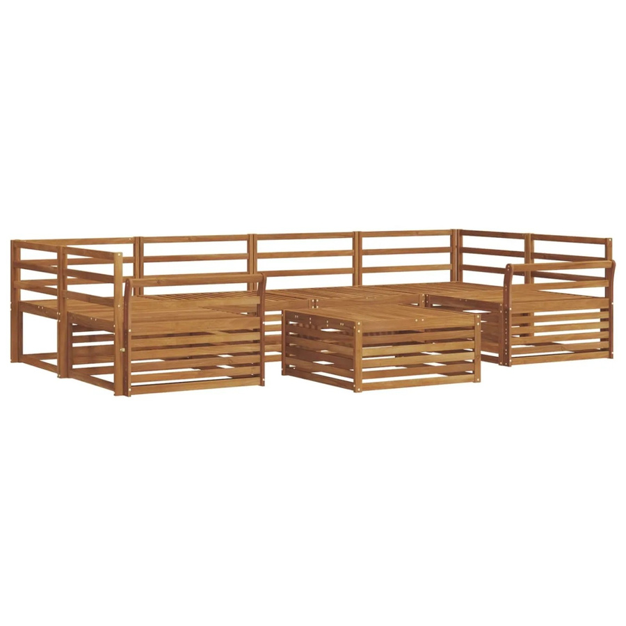 vidaXL Outdoor-Sofagarnitur 7-teilig aus Akazienholz in Braun - Bild 2