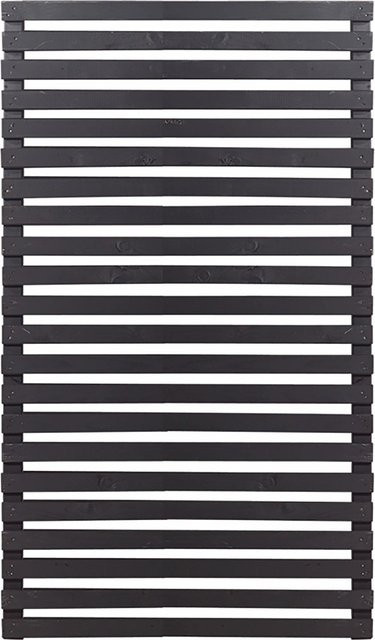 Plus Sichtschutzzaun Tokyo aus Nadelholz in Schwarz, semi-transparent, Höhe: 83 cm, Breite: 140 cm - Bild 1