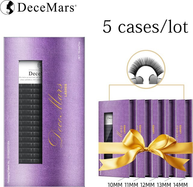 DeceMars Wimpernverlängerung, 5 Packungen, Faux-Nerz-Wimpern, Unisex - Bild 1