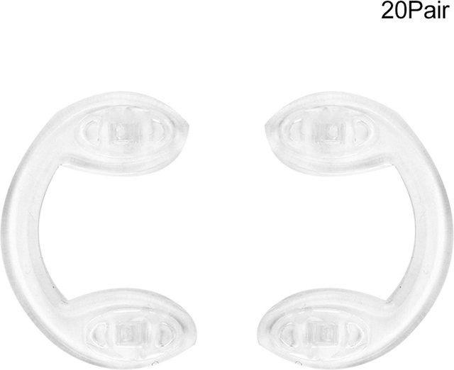 Nasenpads U-förmig, Silikon, 20 Paar, weiß, transparent - Bild 1