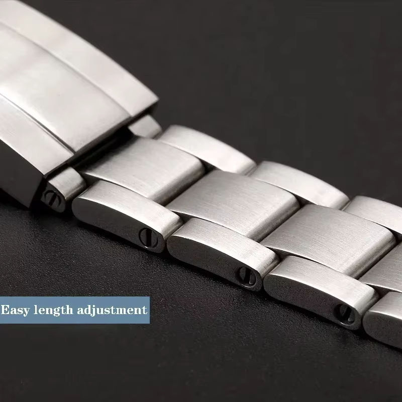 Chumoon Uhrenarmband Edelstahl, 20 mm, 21 mm, Silber - Bild 3