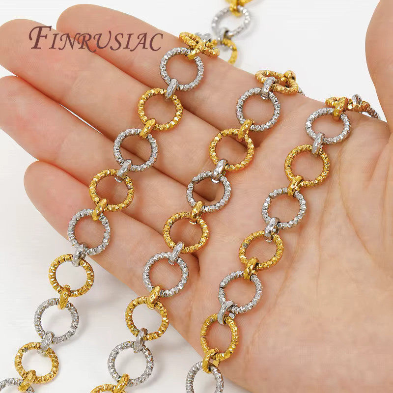 Panzerkette Edelstahl, Gold, Unisex, 0,5-1 Meter - Bild 2