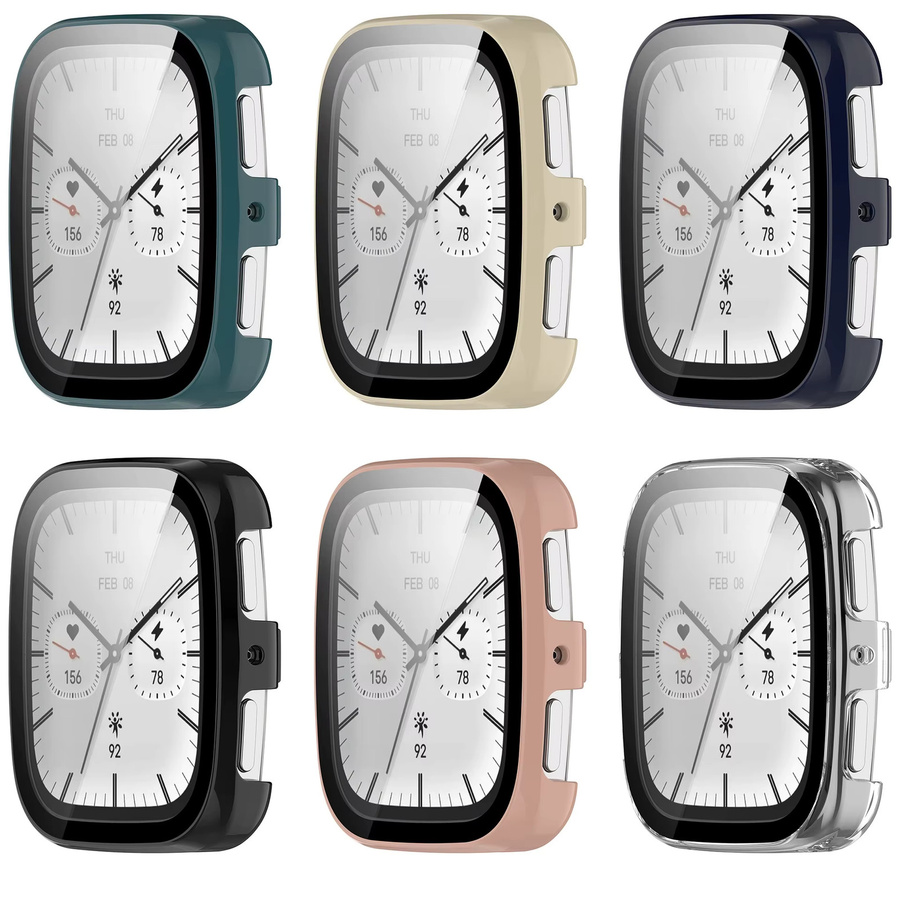 Amazfit Uhrengehäuse und Folie, PC, Roségold, transparent - Bild 3