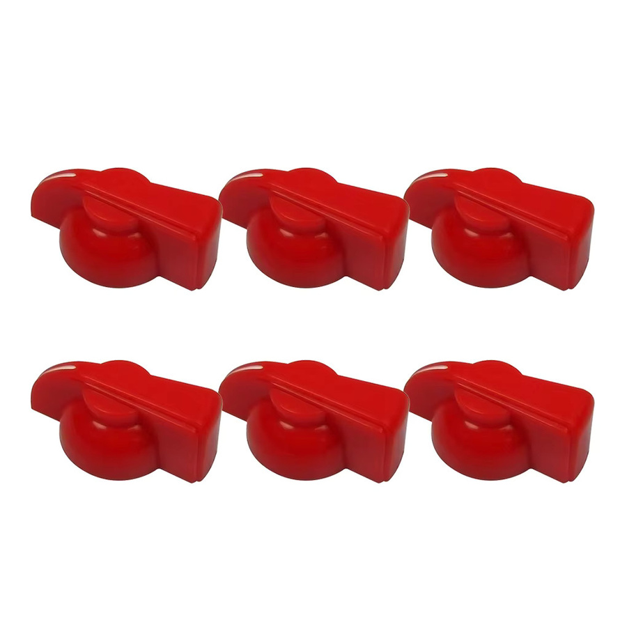 FLEOR 6er Set Big Chicken Head Gitarreneffektpedal Knöpfe für Verstärker in Rot, Schwarz oder Weiß - Bild 3