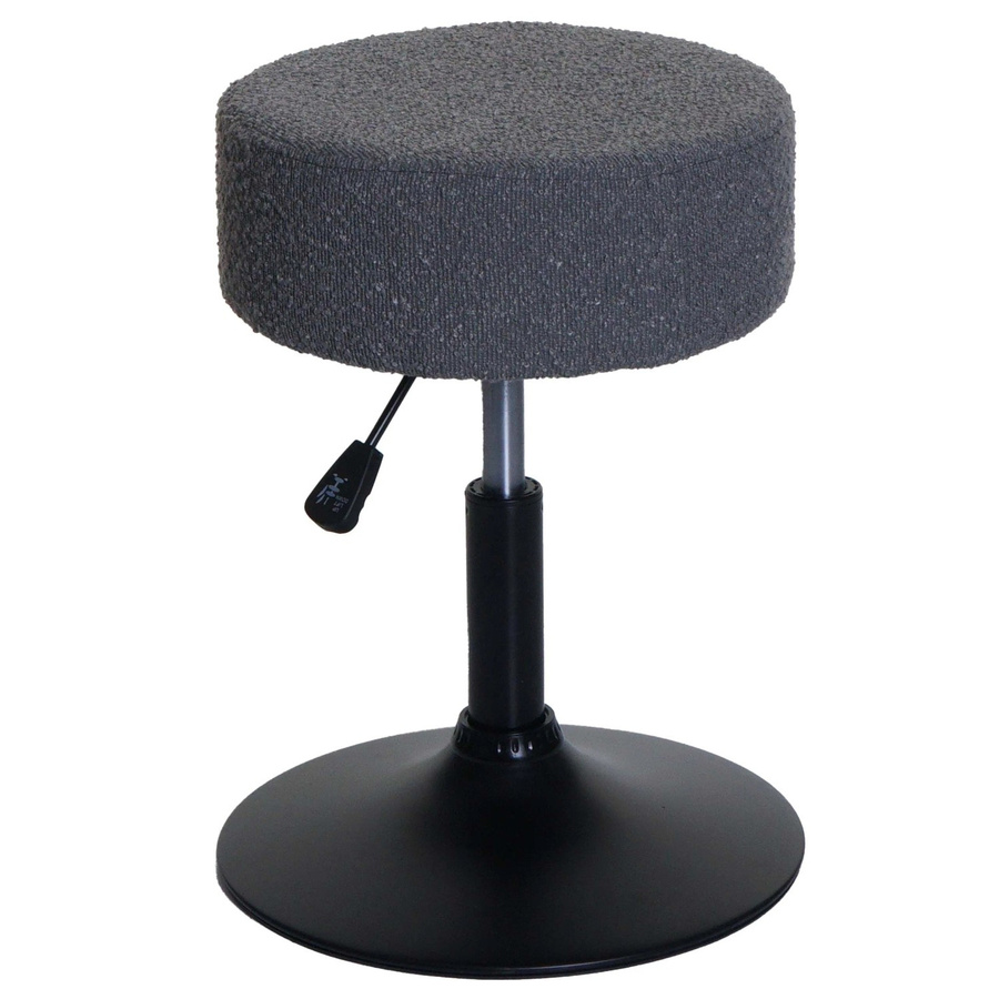 MCW Hocker C22 höhenverstellbar und drehbar aus Bouclé Stoff in Dunkelgrau, Durchmesser: 37 cm - Bild 2
