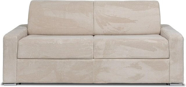 Vente-unique Schlafsofa Calito Beige mit Polsterung und Schaumstofffüllung, Breite: 216 cm - Bild 1
