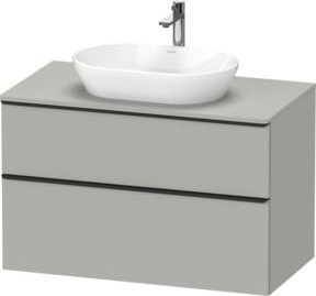 Duravit Waschtischunterschrank D-Neo Wandhängend in Schwarz und Grau Matt, Breite: 100 cm, Tiefe: 55 cm - Bild 1