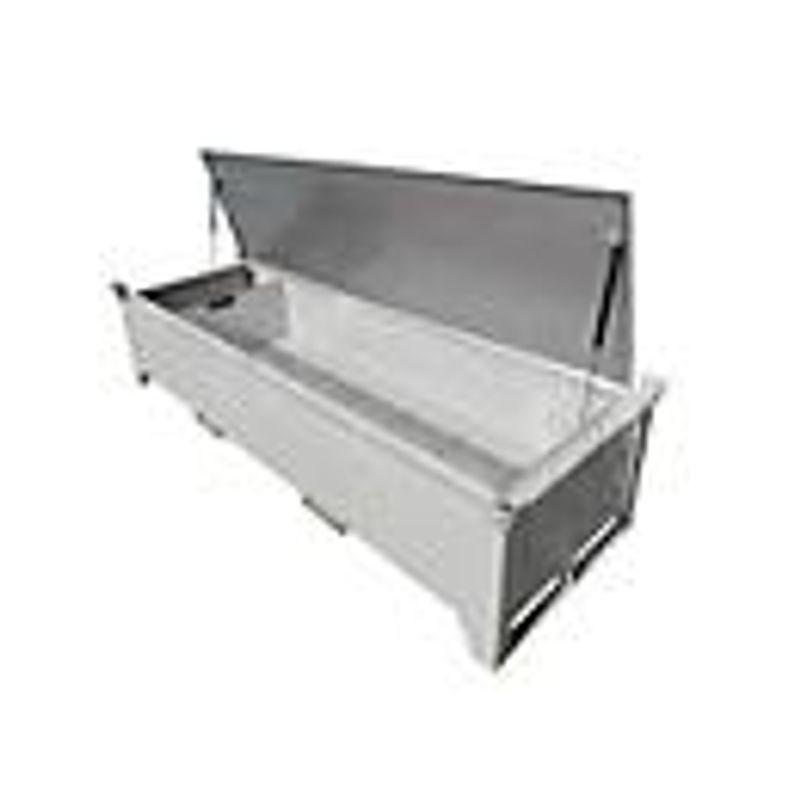 Leuchtstoffröhrenbox BAUER SL-N 220 aus Stahlblech in Silber, unterfahrbar mit verzinktem Deckel und herausnehmbarer Trennwand, B/T/H: 230 x 80 x 53 cm - Bild 2
