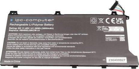 IPC-Computer Notebook-Akku HB4692J5ECW-31 in Schwarz, 11.46V, 3600 mAh - Bild 1