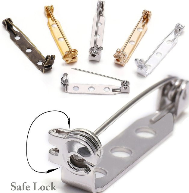 YouYoungDifferent Brosche Clip Basis Stifte, 20-38 mm, DIY Schmuck Basteln - Bild 1