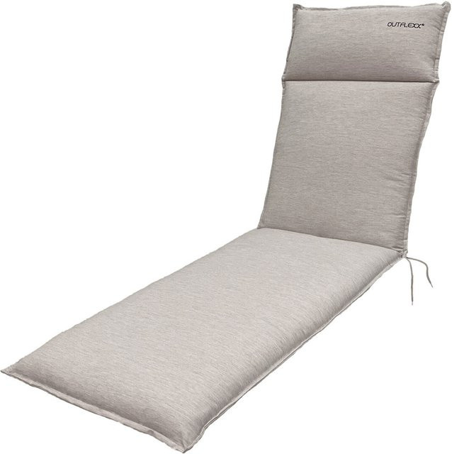 OUTFLEXX Green Auflage für Relaxliegen, Beige, B/T/H: 170 x 48 x 6 cm, aus recyceltem Polyester, witterungsbeständig und nachhaltig - Bild 1
