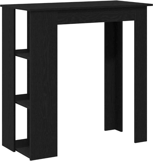 vidaXL Bartisch in Schwarz und Eichen-Optik, moderner Holztisch für Küche und Esszimmer, B/T/H: 102 x 50 x 103,5 cm - Bild 1