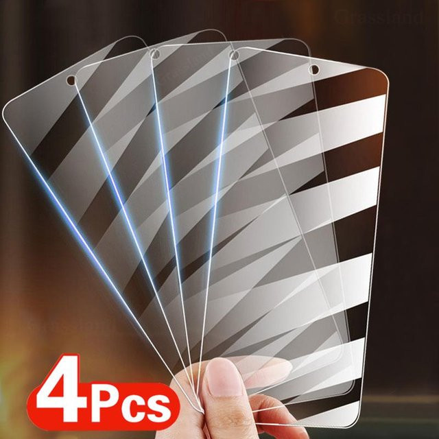 Xiaomi Schutz-Hartglas Displayschutzfolie für Redmi Note 11, 10, 9 Pro, 9s, 8, 7, Poco X3, M3, X3 Pro, NFC, transparent, 4 Stück - Bild 1