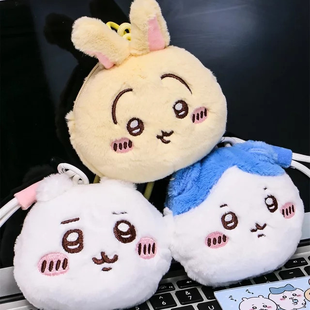 Chiikawa Plüsch-Münzbörse, Hachiware Usagi, Mini-Geldbörse, Plüsch / Textil - Bild 1
