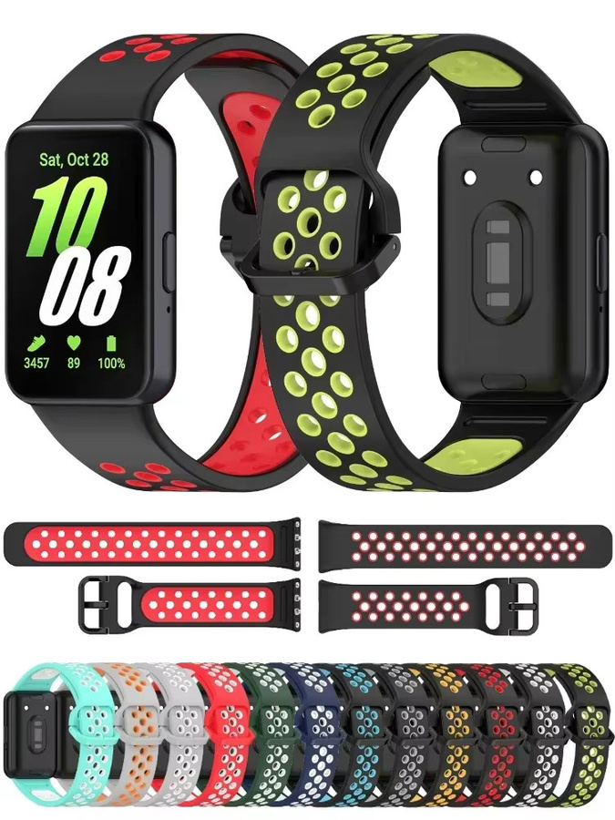 Samsung Uhrenarmband Silikon, zweifarbig, Multicolor, Unisex - Bild 4
