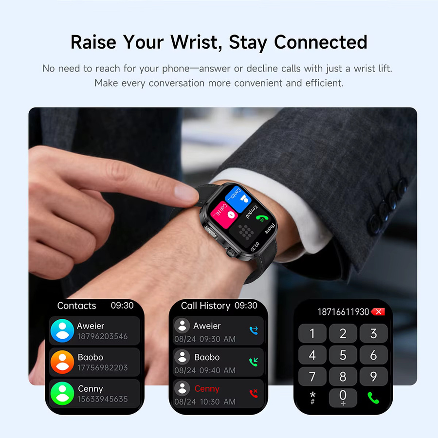 ChiBear Smartwatch, Schwarz, Silikon, Herren - Bild 3