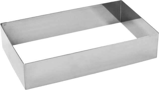 Schneider Schnitten- und Backrahmen rechteckig aus Edelstahl, Farbe Silber, B: 24 cm, T: 14 cm, H: 5 cm - Bild 1