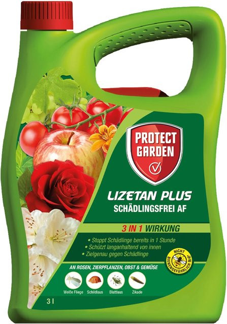 Protect Garden Lizetan Plus Schädlingsfrei AF 3,0 l zur Bekämpfung von Blattläusen, Weißen Fliegen und Schildläusen für Zierpflanzen, Obst und Gemüse - Bild 1