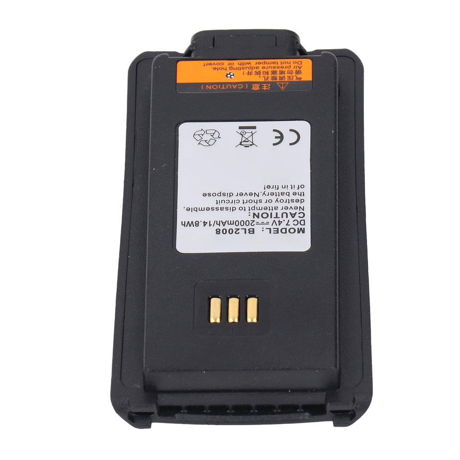 Hytera BL2008 Ersatzbatterie für PD700 PD750 PD780 Funkgeräte, 7,4 V 2600 mAh Lithium-Ionen Akku, Schwarz - Bild 3