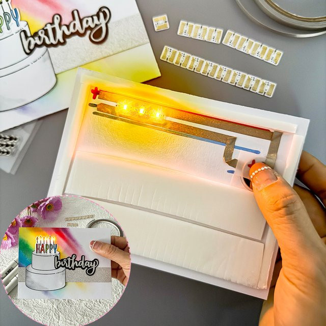 30 Stück LED-Schaltungsaufkleber Set in Multicolour für leuchtende Karten und Bastelprojekte - Bild 1