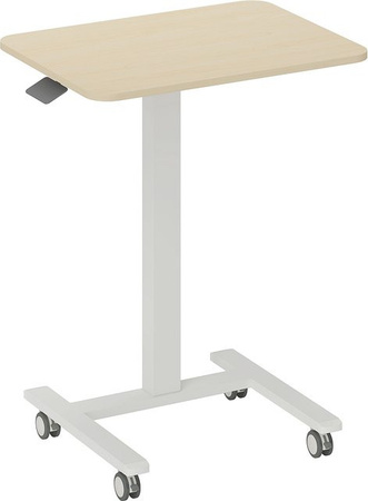 Vinsetto Höhenverstellbarer Stehpult Computertisch mit Handkurbel und Rollen, Gelb, B: 65 cm, T: 48 cm, H: 68-108 cm