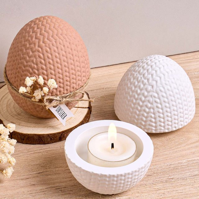 UDOCOOL Silikonform für DIY Ostern Ornamente aus Glas, Gips oder Harz mit Deckel und Aufbewahrungsbox - Bild 1