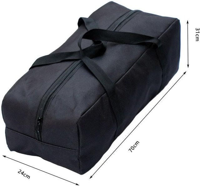 Wasserabweisende Zelt-Aufbewahrungstasche von SheyIn in Schwarz mit großer Kapazität für Campingbedarf, B/H: 31,0 x 70,0 cm - Bild 1