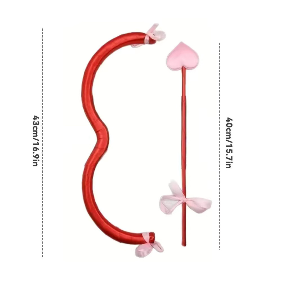 Amor-Bogen und Pfeil, Kostüm-Requisiten, Rosa / Pink, Rot, Fantasy, Zubehör - Bild 5