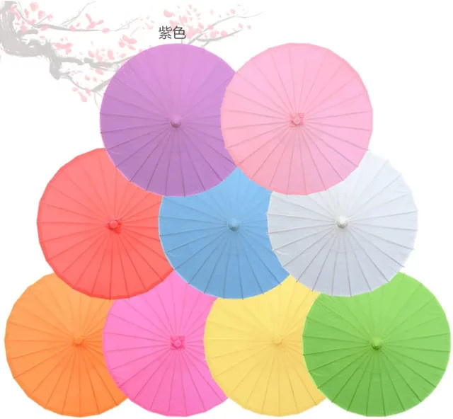 Merylover Vintage Chinesischer Papier-Schirm in Weiß für Hochzeiten und Fotoshootings, Durchmesser: 30 cm - Bild 1