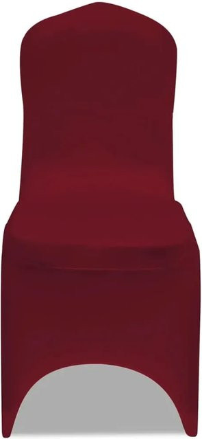 50er Set vidaXL Stuhlhusse Stretchhusse aus Polyester in Bordeauxrot für Esszimmerstühle, waschbar - Bild 1