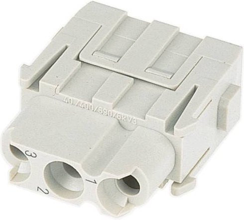 HARTING Einzelmodul 09140033103 mit 3 Crimpen in Grau - Bild 1