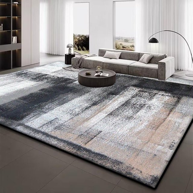 Karpetti Wohnzimmerteppich Modern Grau Gestreift, Waschbarer und Rutschfester Lounge-Teppich für Schlafzimmer und Wohnzimmer, B/T: 180 x 280 cm - Bild 1